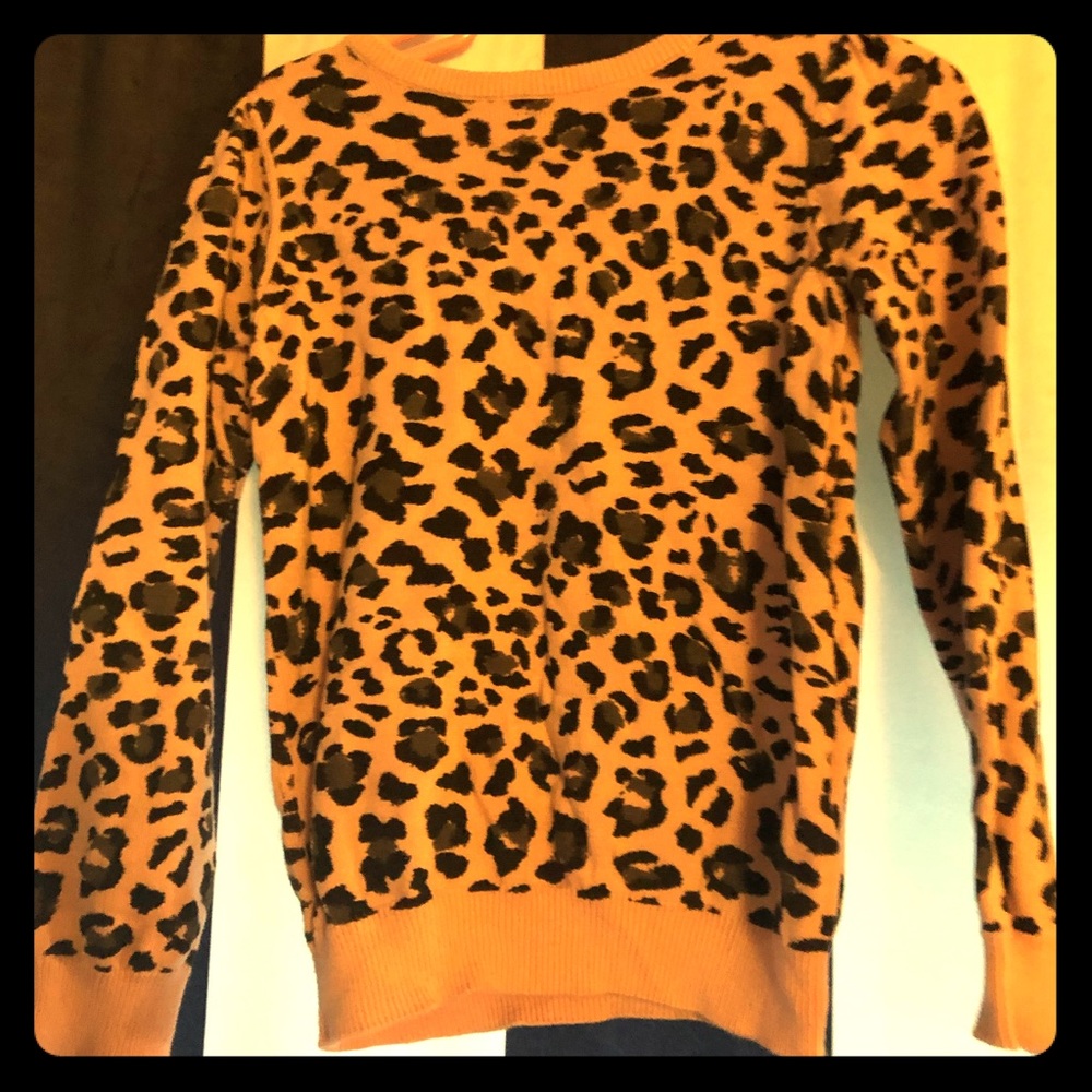 Pink leopard sweater